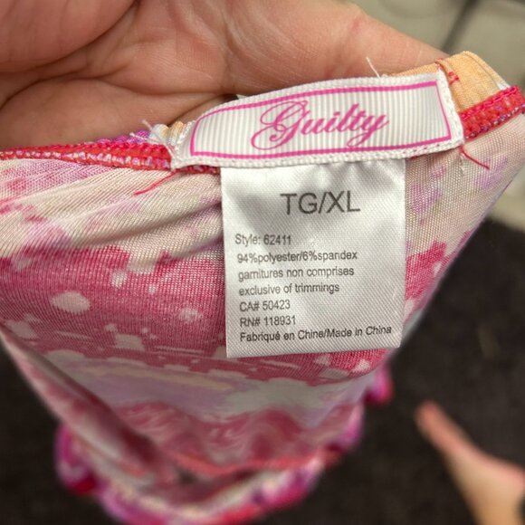 Guilty Tube Mini Dress Women Size Extra Large XL Red Pink Colorful Party - Picture 4 of 9